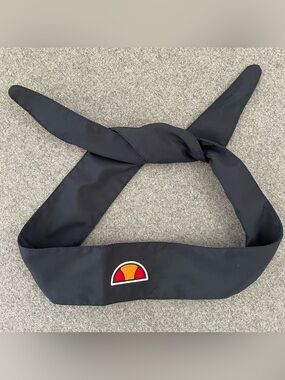 NWOT Ellesse Retro Navy Tennis Tie Headband Logo Sporty